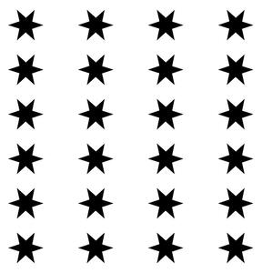 Pieris design Šesticípé hvězdy - sada samolepek na zeď bílá
