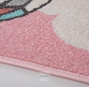 Dětský koberec s balony v pastelové růžové barvě Šířka: 120 cm | Délka: 160 cm