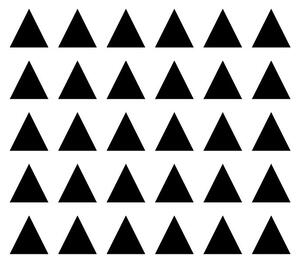 Pieris design Trojúhelníky - sada samolepek na zeď bílá