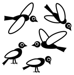 Pieris design Ptáci - samolepky na okno bílá