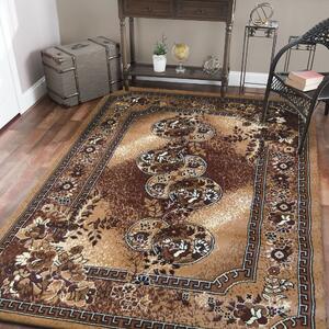 Originální vintage koberec v hnědé barvě Šířka: 120 cm | Délka: 170 cm