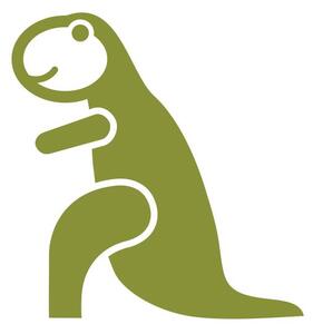 Pieris design Dinosaurus Tyranosaurus Rex - dětská samolepka na zeď světle hnědá