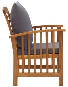 Zahradní židle s poduškami 2 ks masivní akáciové dřevo