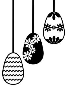 Tradiční velikonoční vajíčka - samolepky na okno