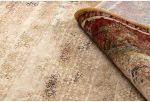 Vlněný kusový koberec Pamuka krémovo vínový 66x100cm