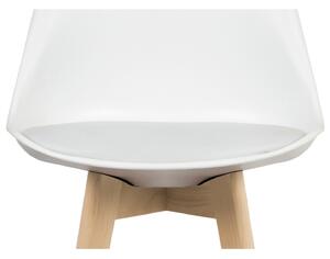 Barová židle JULIETTE bílá/buk