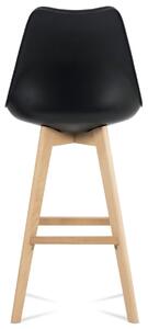 Barová židle JULIETTE černá/buk