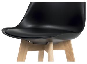 Barová židle JULIETTE černá/buk