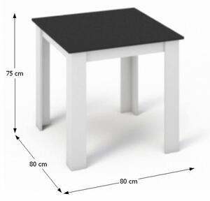 Jídelní stůl Kean (čtverec) (pro 4 osoby) (bílá + černá). 794794