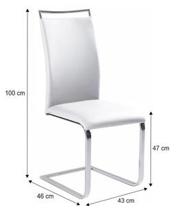 Jídelní židle Berion (bílá + chrom). 794756