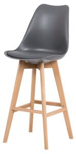 Barová židle JULIETTE šedá/buk
