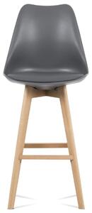 Barová židle JULIETTE šedá/buk