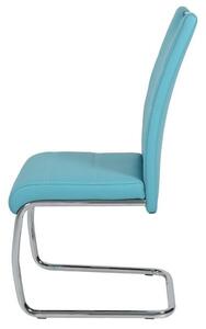 Jídelní židle Flora, petrolejovo-modrá ekokůže