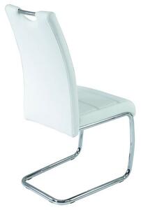 Jídelní židle Flora, bílá ekokůže