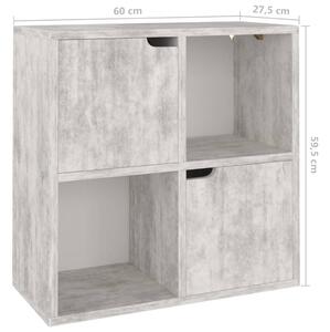 Knihovna Dazzy - 60x27,5x59,5 cm | betonově šedá