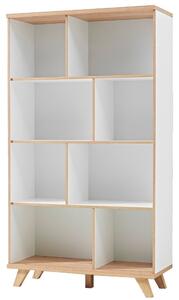 Bílá dřevěná knihovna Germania Oslo 166 x 96 cm