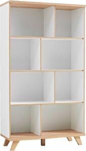 Bílá dřevěná knihovna Germania Oslo 3268 166 x 96 cm