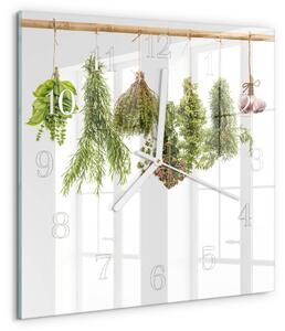 Skleněné hodiny Bylinky zskb-30x30-00085761