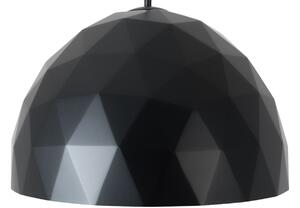 Nordic Design Černé kovové závěsné světlo Auron L s měděnými detaily