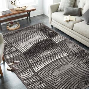 Kvalitní koberec s abstraktním motivem šedé barvy Šířka: 120 cm | Délka: 170 cm
