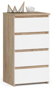 Ak furniture Komoda CL4 40 cm dub sonoma/bílá