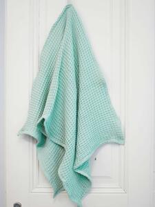 Snový svět Lněný ručník vaflový peprmint - 48% len Rozměr: 45 x 90 cm