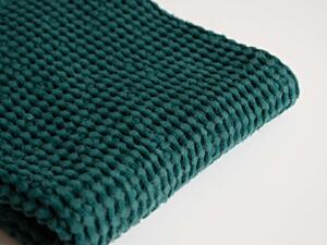 Snový svět Lněný ručník vaflový tmavě zelený - 48% len