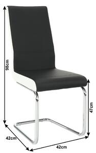 Jídelní židle Nacton (černá + bílá). 808088