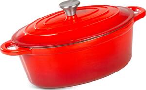Pekáč MagicHome Castora line, oválny, kastról, 30 cm, 4,4 lit. s pokrievkou, smaltovaná liatina