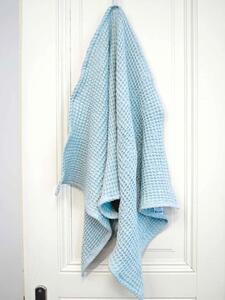 Snový svět Lněný ručník vaflový světle modrý - 48% len Rozměr: 90 x 110 cm