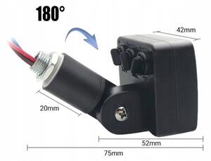 LED Venkovní reflektor se senzorem LED/20W/230V 4000K IP65 černá
