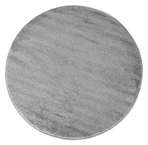Jednobarevný kulatý koberec šedé barvy Šířka: 100 cm | Délka: 100 cm