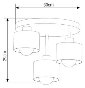 Lustr na tyči 3xE27/35W/230V pr. 30 cm černá