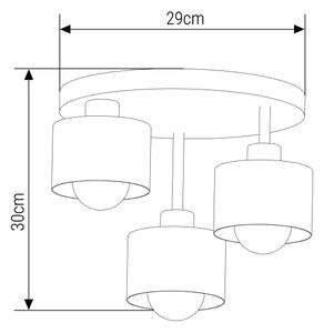 Lustr na tyči 3xE27/35W/230V pr. 30 cm bílá/zlatá
