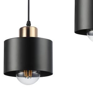 Lustr na lanku 1xE27/35W/230V pr. 12 cm černá/zlatá