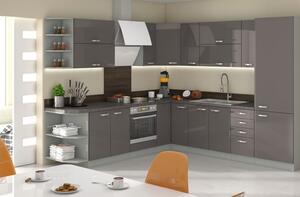 Kuchyňská pracovní deska APL 60 cm, tmavě šedý travertin