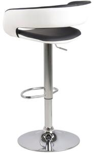 Scandi Černá koženková otočná barová židle Garry 59-80 cm