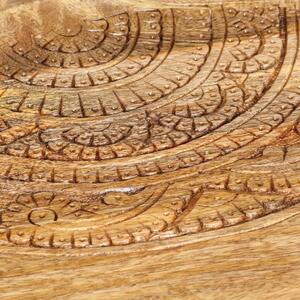 Kulaté odkládací stolky - 2 ks | masivní mangovníkové dřevo a ocel