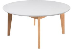Scandi Bílý dubový konferenční stolek Alvin 90 cm