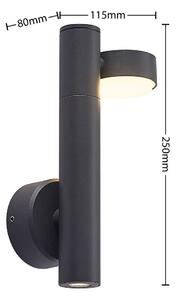 Lucande - Kynlee 2 LED Venkovní Nástěnné Svítidlo Dark Grey - Lampemesteren