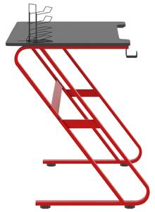Herní stůl Steg - 110x60x75 cm | černý a červený