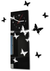 Nástěnné nalepovací hodiny s motivem motýlů Modrá