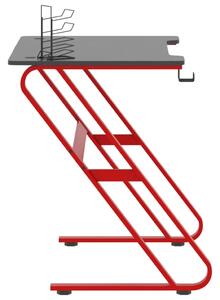 Herní stůl Steg - 90x60x75 cm | černý a červený