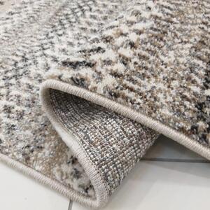 Moderní koberec s hrubě tkaným vzorem béžové barvy Šířka: 60 cm | Délka: 100 cm