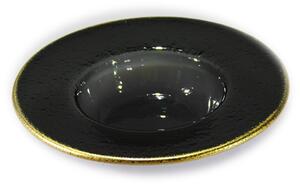 Skleněná miska COSMOS 18cm se zlatým okrajem