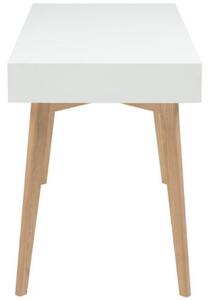 Scandi Bílý pracovní stůl Sissy 120 cm s barevnými zásuvkami