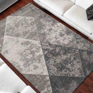 Moderní koberec s motivem kosočtverců šedé barvy Šířka: 240 cm | Délka: 330 cm
