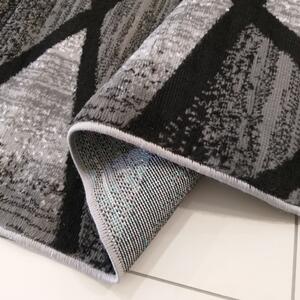 Originální vzorovaný koberec v šedě černé kombinaci Šířka: 80 cm | Délka: 150 cm