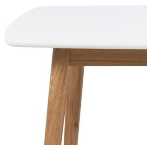 Scandi Bílý dubový jídelní stůl Nagy 150 cm