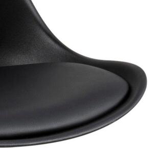 Scandi Černá plastová barová židle Damian 75 cm